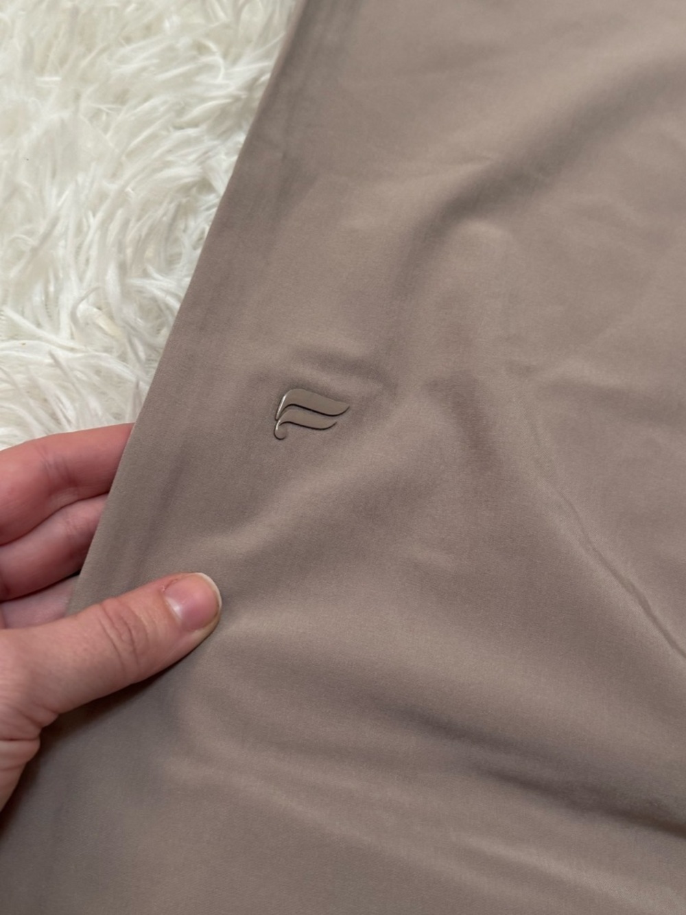Fabletics Downtown wide leg pant Fabletics Taupe Wide-Leg Pull-On Pants - Picture 7 of 8